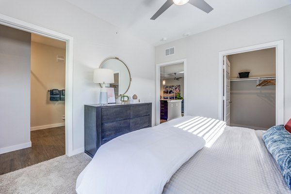 bedroom at Cascades at Onion Creek Apartments