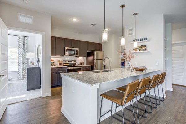 kitchen at Cascades at Onion Creek Apartments