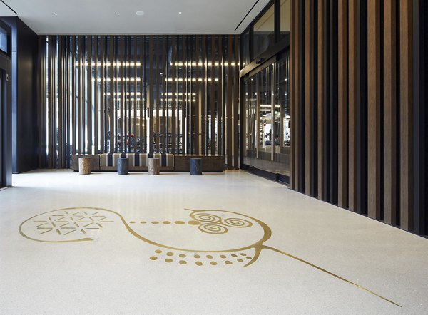 Modern clubhouse with elegant decor at Crossing DC Apartments, offering residents a luxurious and welcoming community space
