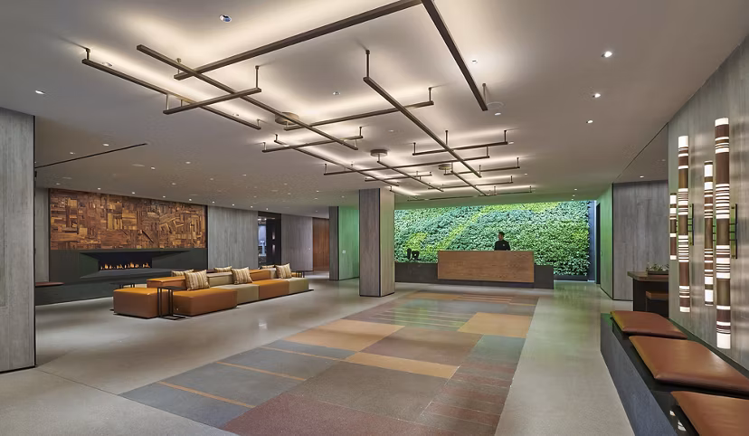 Elegant clubhouse with modern design at Crossing DC Apartments