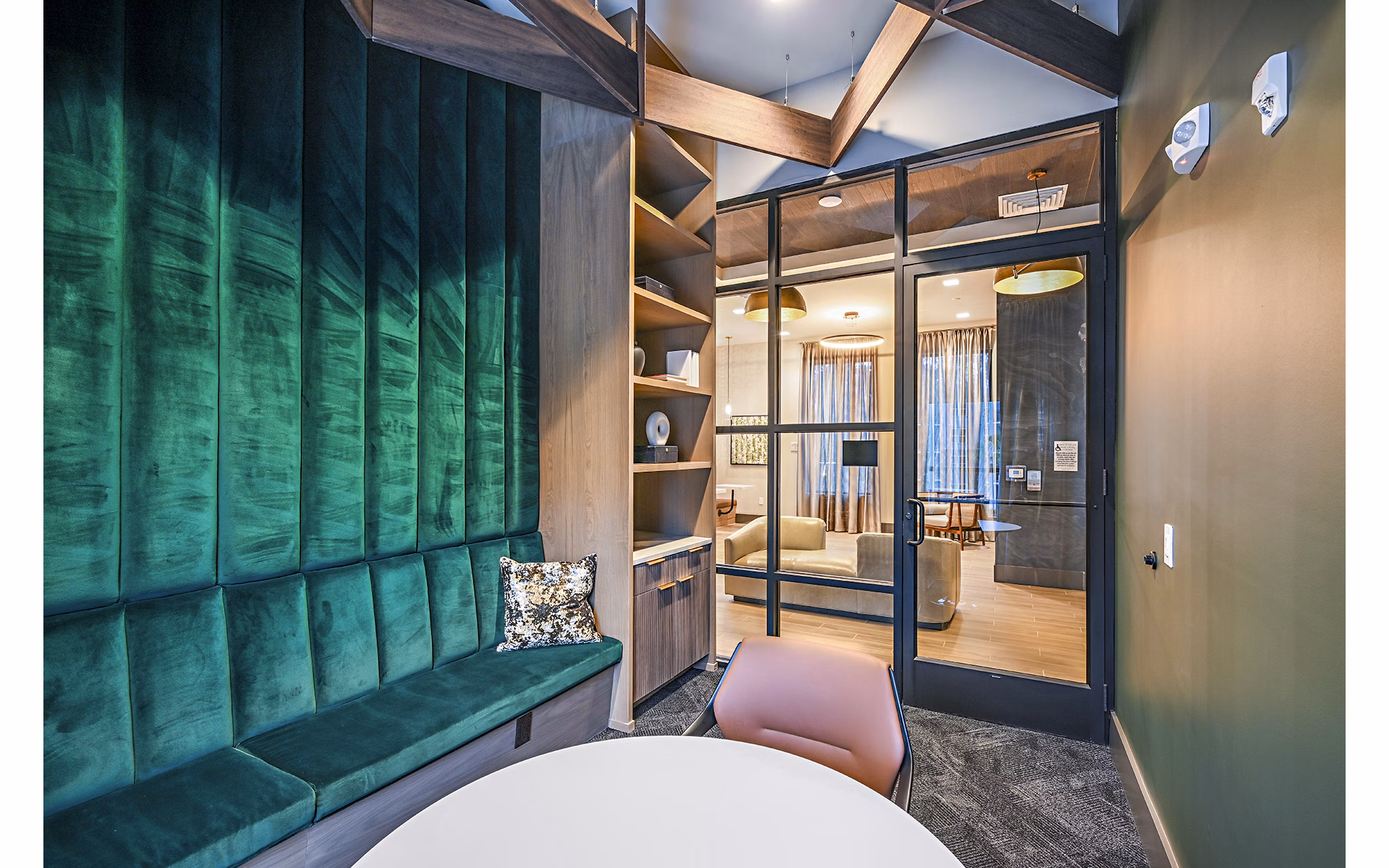 Clubhouse meeting facility with modern design at Presidium Park Apartments, ideal for gatherings and events