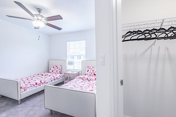bedroom and closet at Balcara 301 at Sun City Apartments