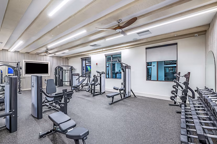 Fitness center with modern equipment at Presidium Regal Apartments
