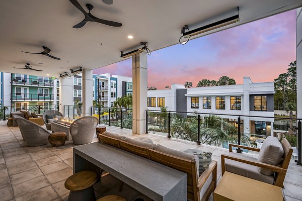 fire pit/patio at Presidium Regal Apartments