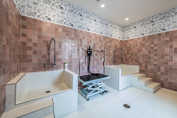 Convenient dog wash station at Presidium Regal Apartments for pet-friendly living
