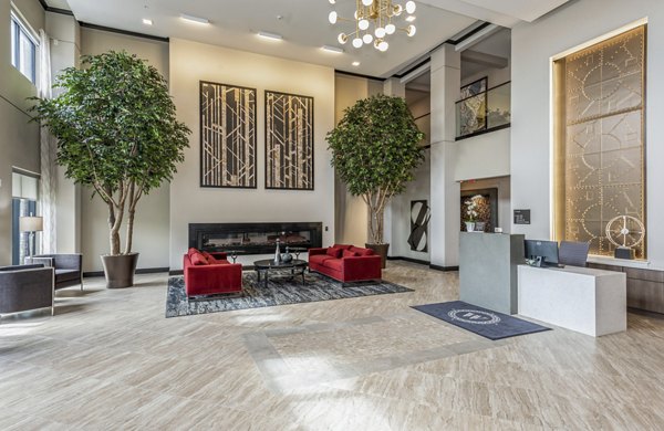 Modern clubhouse featuring cozy seating and stylish decor at The Westlyn Apartments