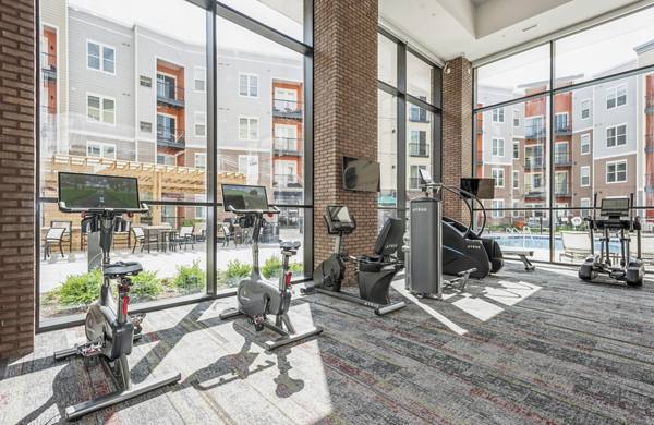 fitness center at The Westlyn Apartments