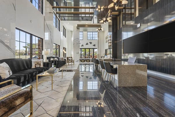 The Griffin Apartments: Modern clubhouse interior with comfortable seating