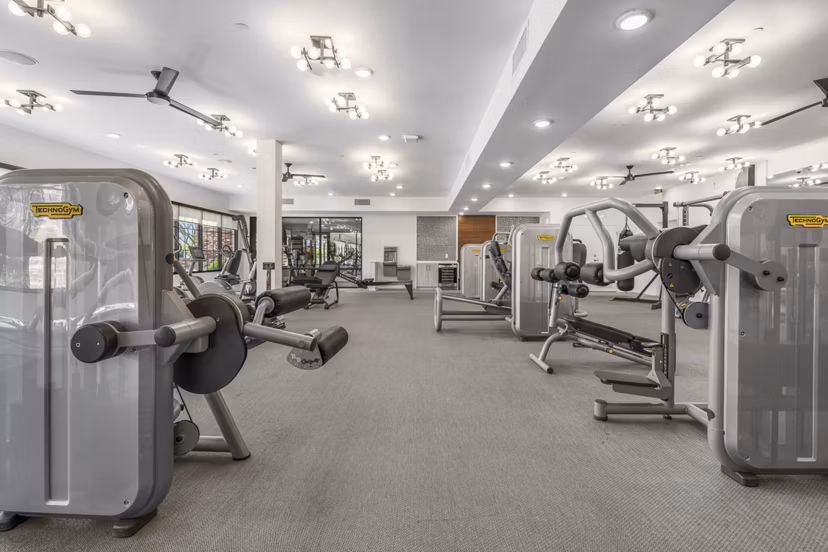 State-of-the-art fitness center with modern equipment at The Griffin Apartments, ideal for active lifestyles