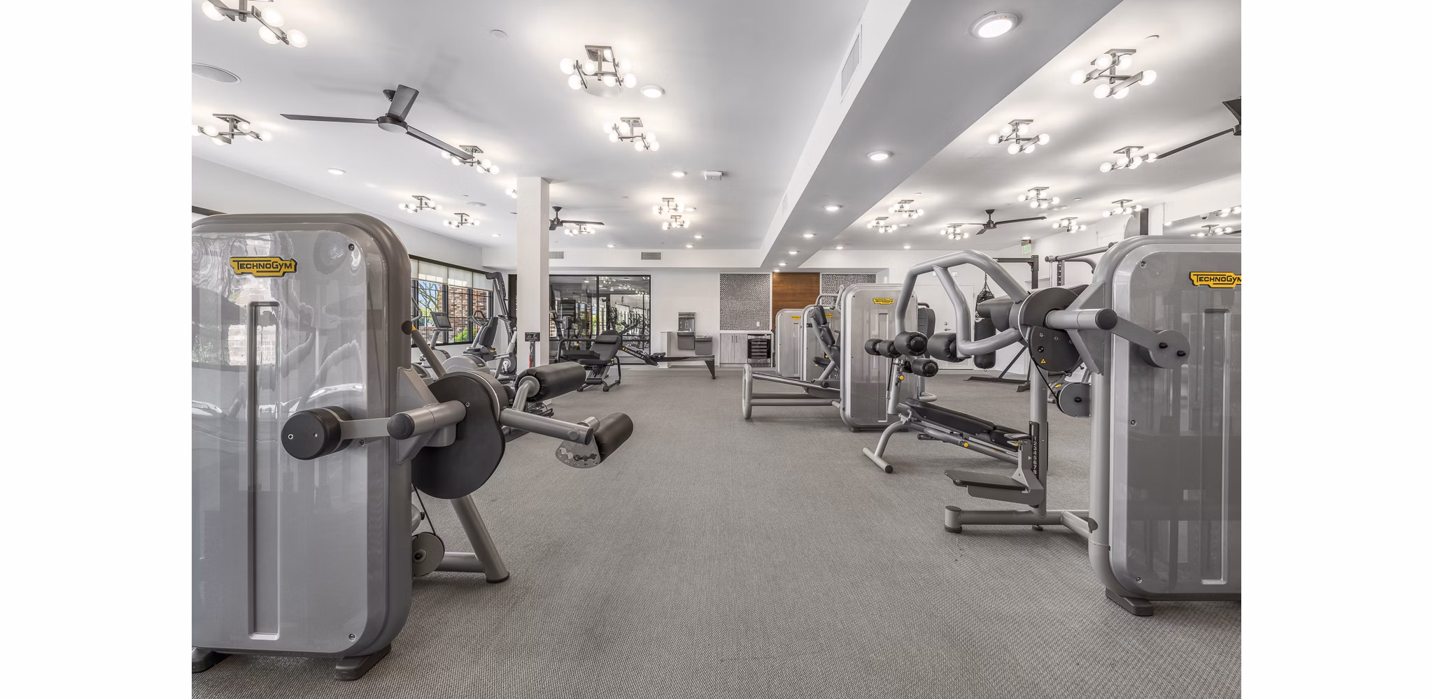 State-of-the-art fitness center with modern equipment at The Griffin Apartments, ideal for active lifestyles