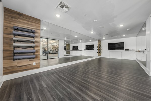 yoga/spin studio at The Griffin Apartments