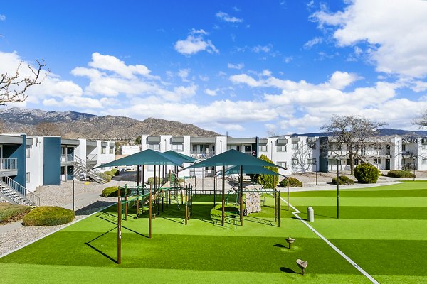 Family-friendly playground at Tesota Four Hills Apartments