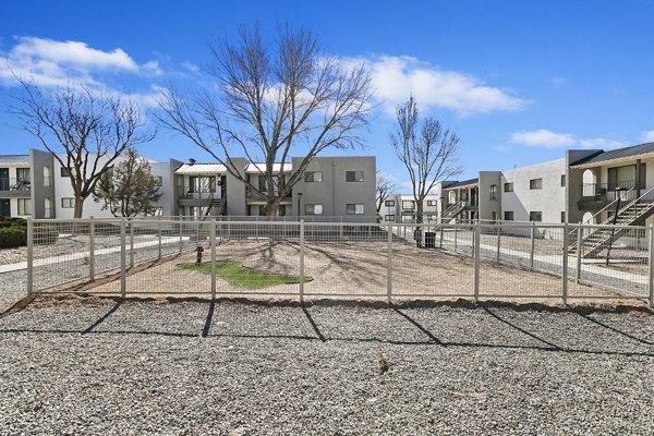 Modern dog park with agility equipment at Tesota Midtown Apartments for luxurious pet-friendly living