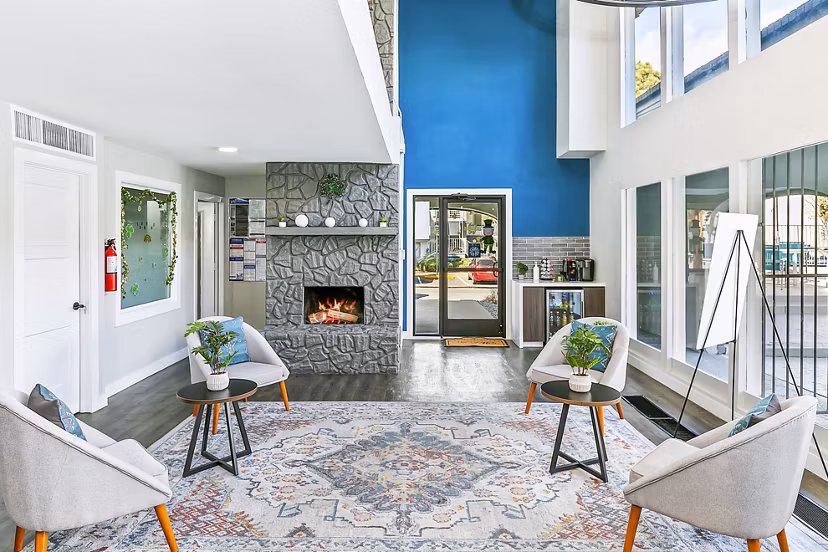 Clubhouse featuring modern design elements at Tesota Morningside Apartments