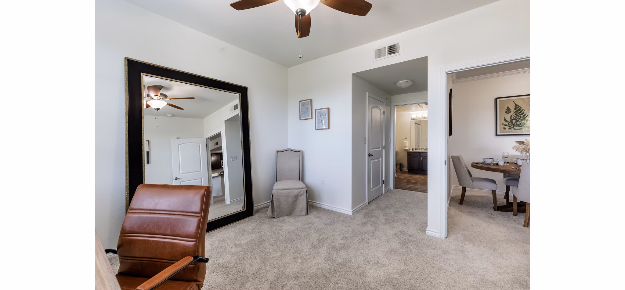 Modern bedroom with stylish decor in Aviva Fort Worth Apartments, luxury living with premium finishes and ample natural light