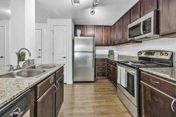 kitchen at Aviva Fort Worth Apartments