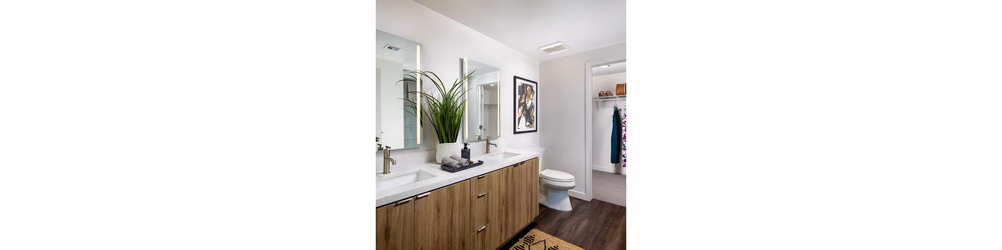 Bathroom featuring modern fixtures and sleek design at Paloma Apartments