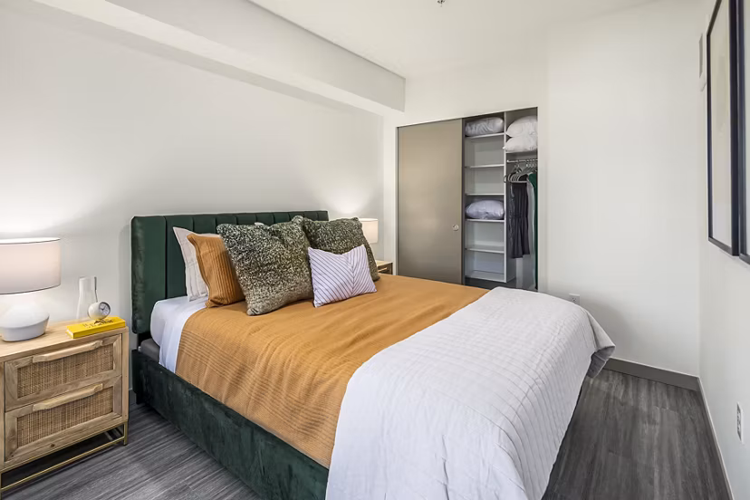 Modern bedroom with elegant furnishings at Broadstone Strata Apartments