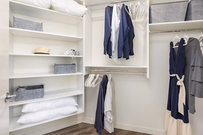 Elegant bedroom with modern decor in Broadstone Strata Apartments, offering luxurious living spaces in a prime location