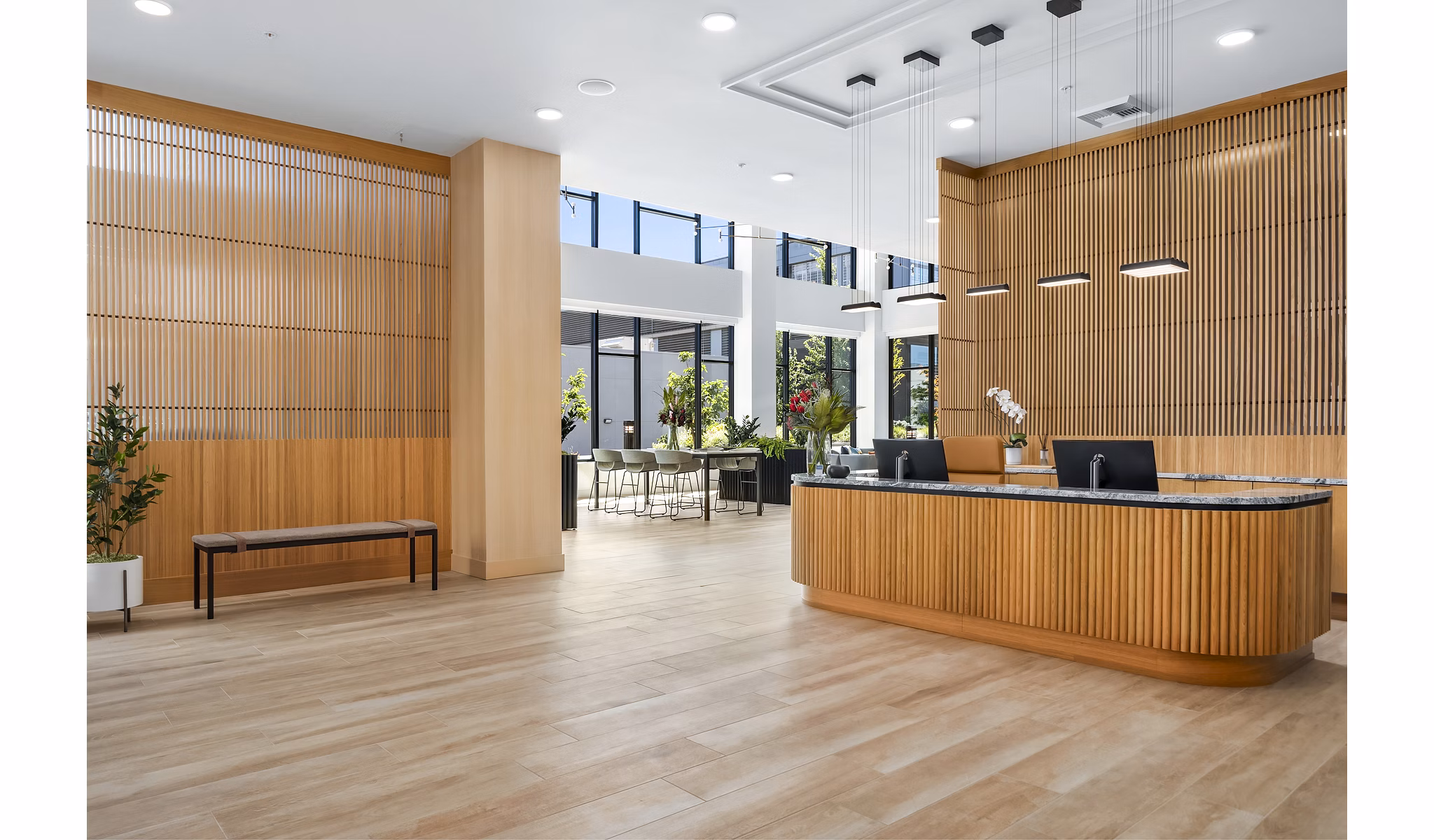 Modern clubhouse with elegant seating and entertainment areas at Broadstone Strata Apartments