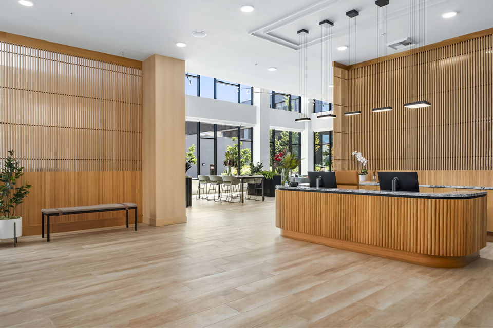 Modern clubhouse with elegant seating and entertainment areas at Broadstone Strata Apartments