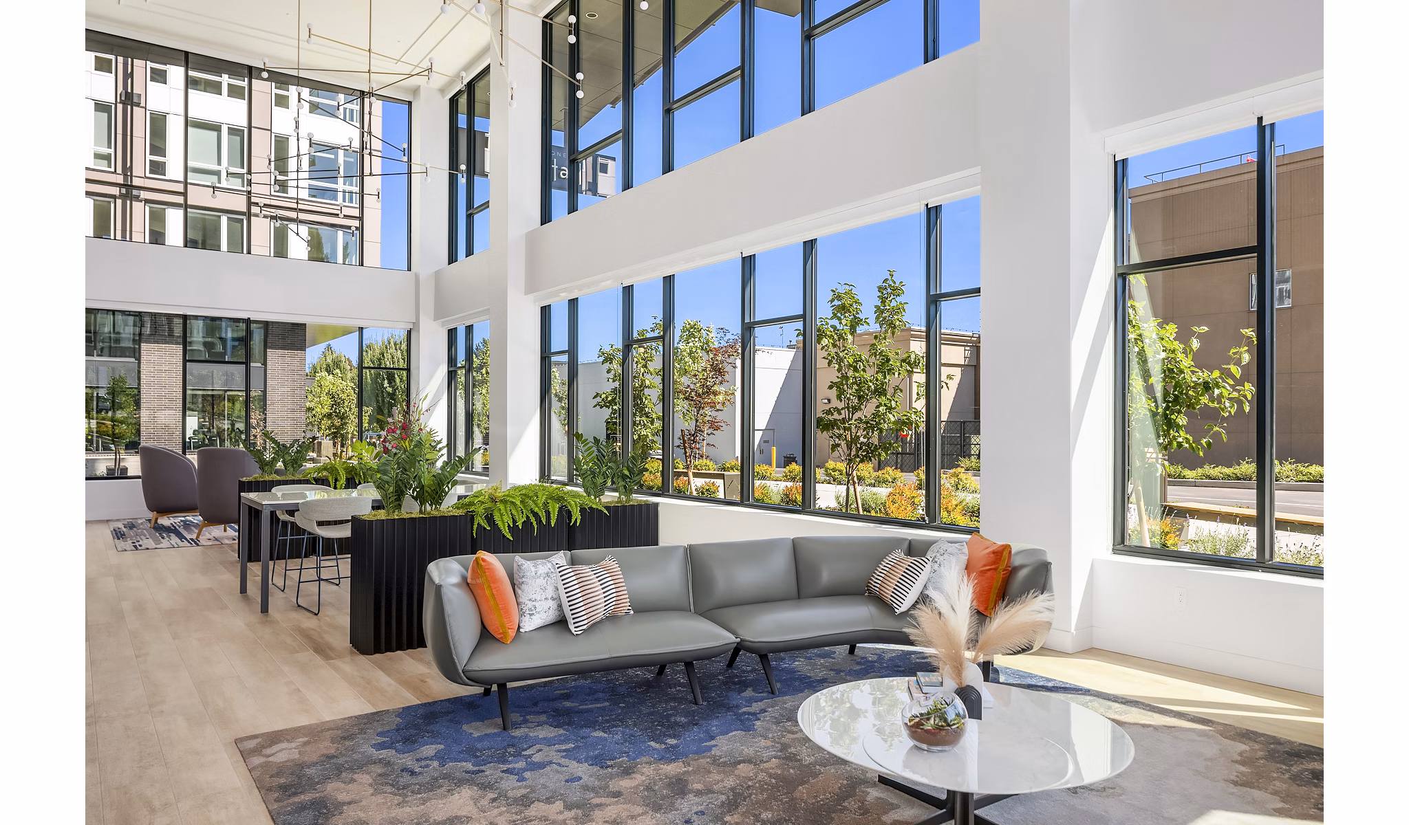Contemporary clubhouse with stylish seating and modern decor at Broadstone Strata Apartments