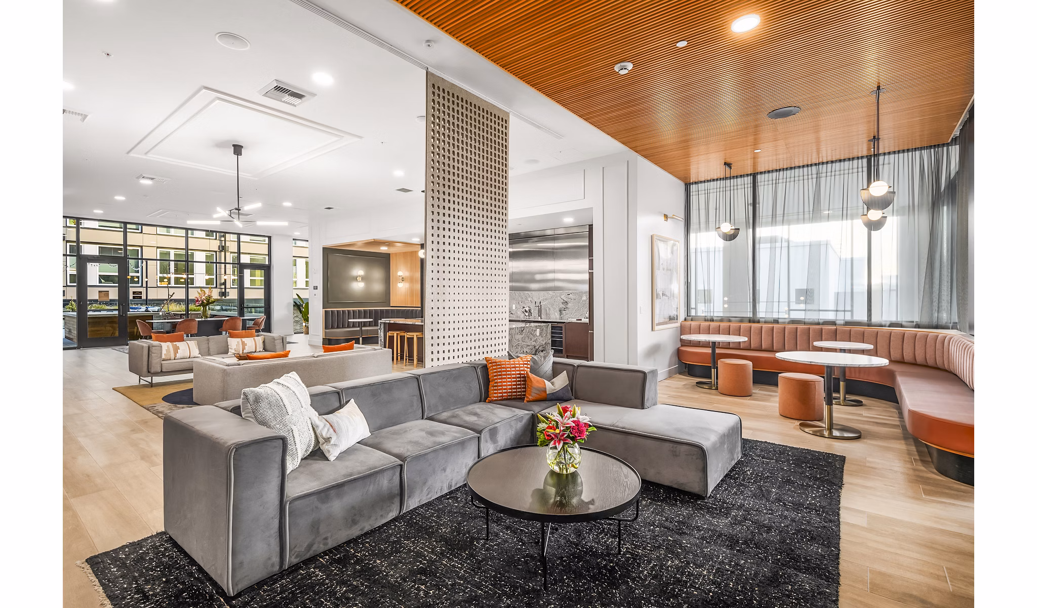 Elegant clubhouse with modern furnishings at Broadstone Strata Apartments