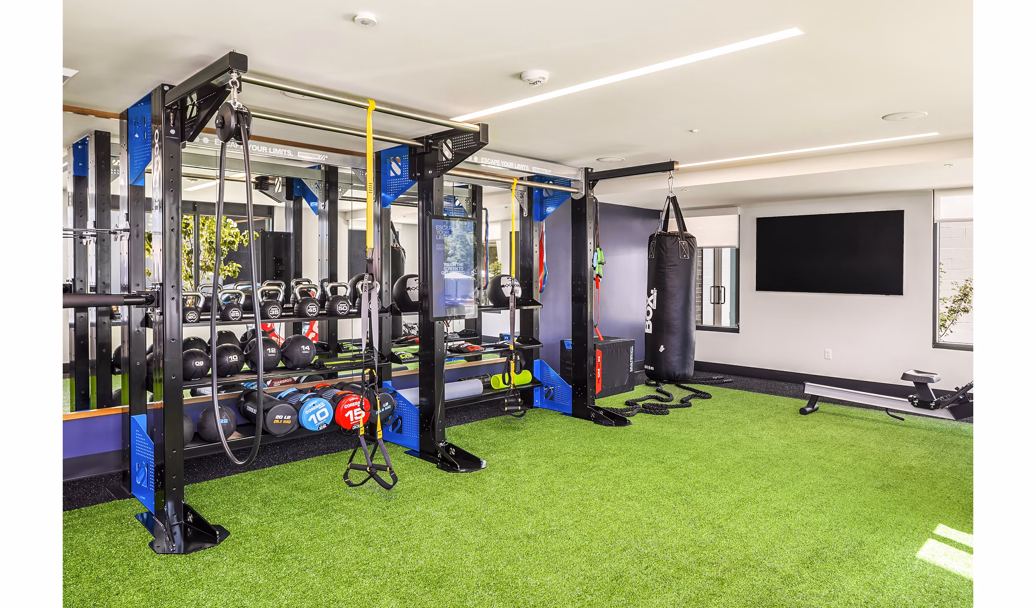 Well-equipped fitness center with modern machines at Broadstone Strata Apartments