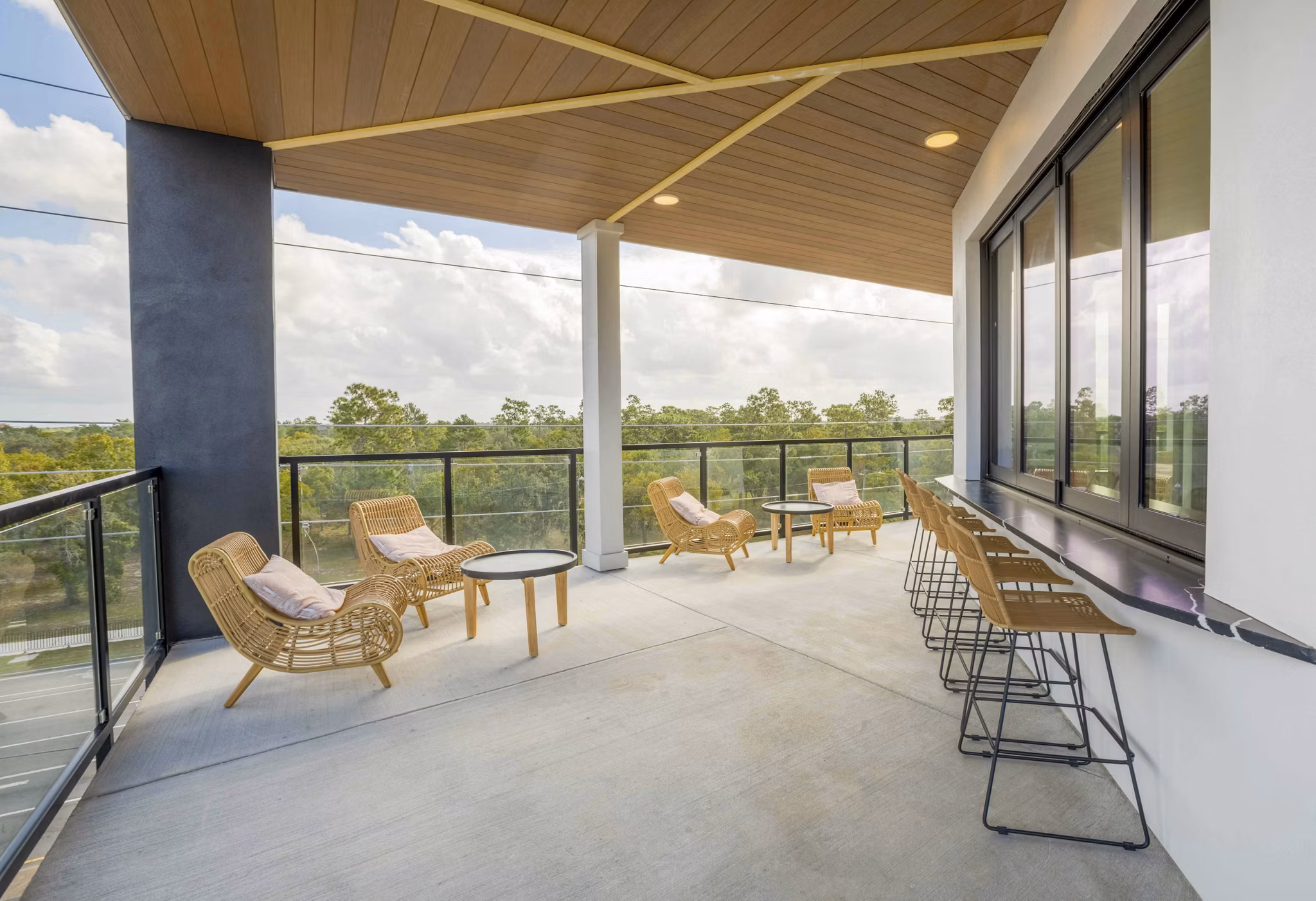 patio at The Accolade Collegiate Village East Apartments