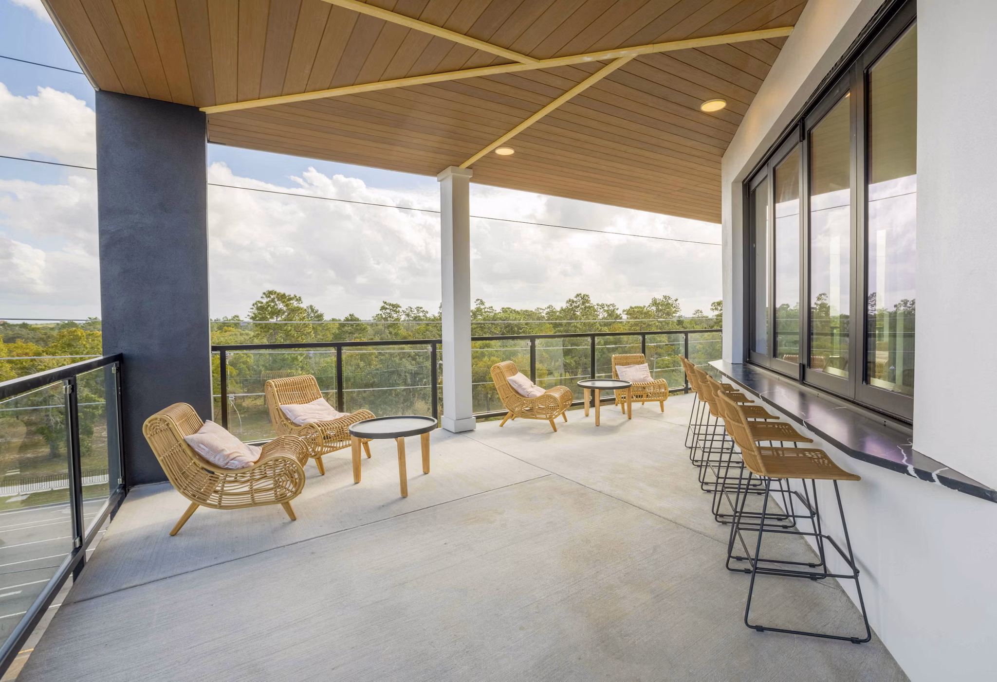 patio at The Accolade Collegiate Village East Apartments
