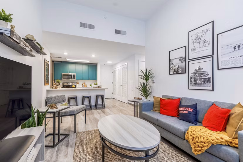 living room at Union on Knox Apartments