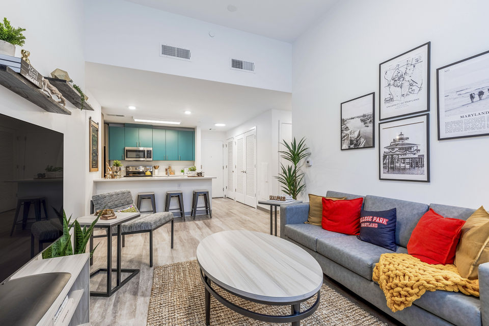 living room at Union on Knox Apartments