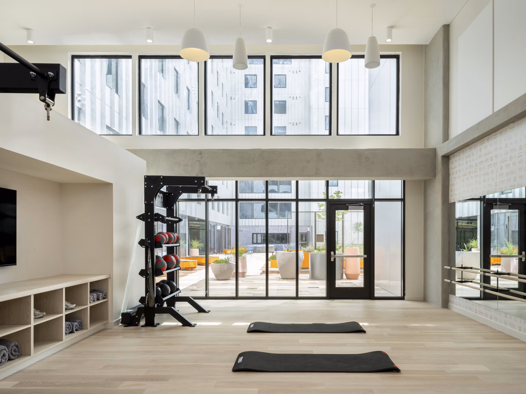 fitness center at Union on 24th Apartments