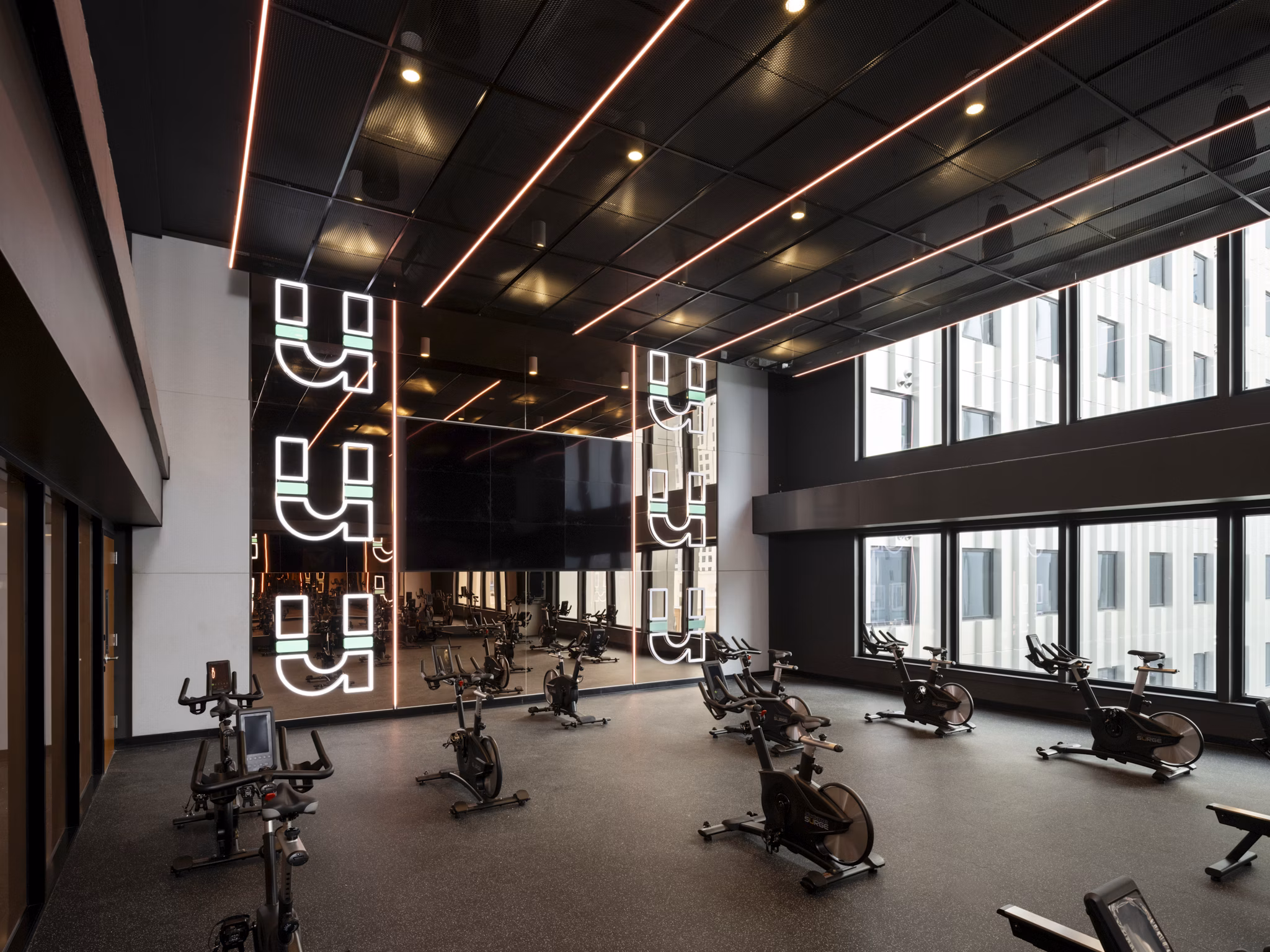 fitness center at Union on 24th Apartments