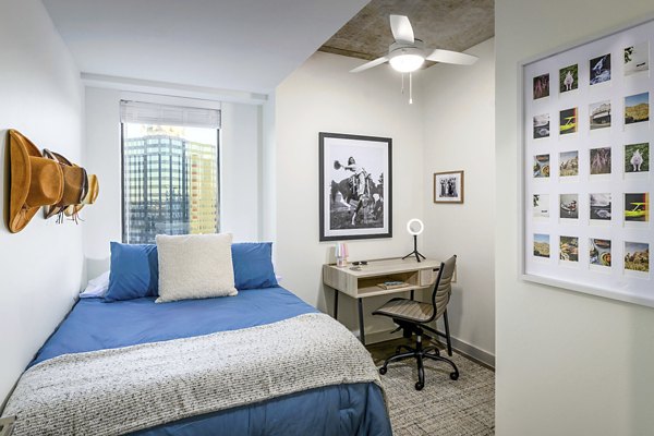 bedroom at Union on San Antonio Apartments