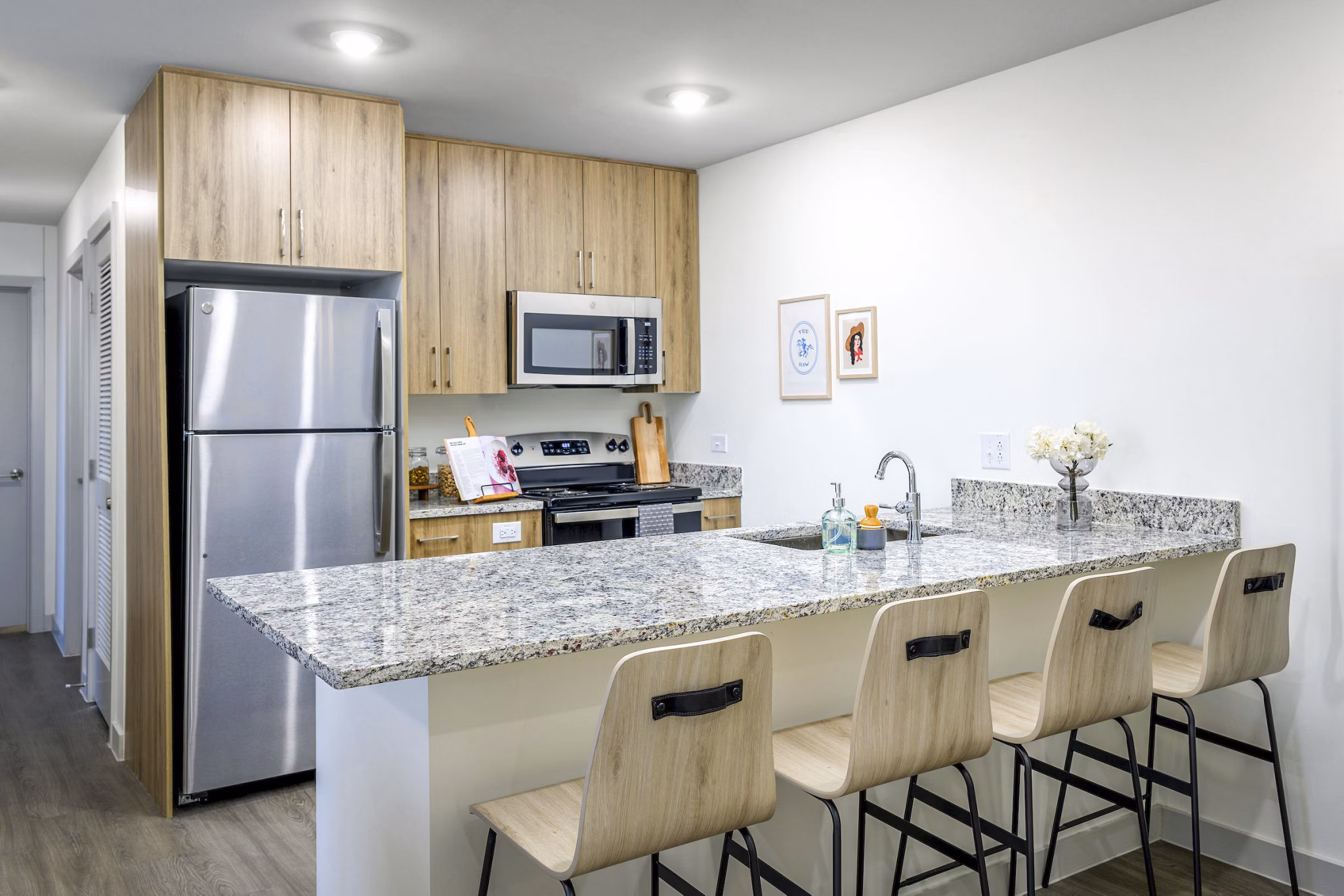 kitchen at Union on San Antonio Apartments