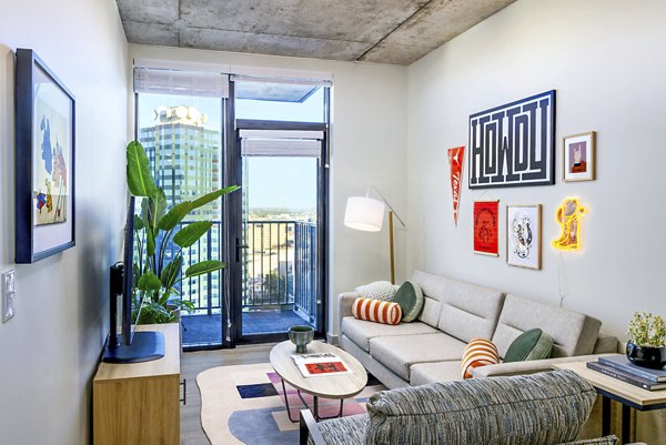 bedroom at Union on San Antonio Apartments