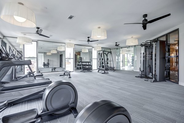 State-of-the-art fitness center with modern gym equipment at Prospect Apartments