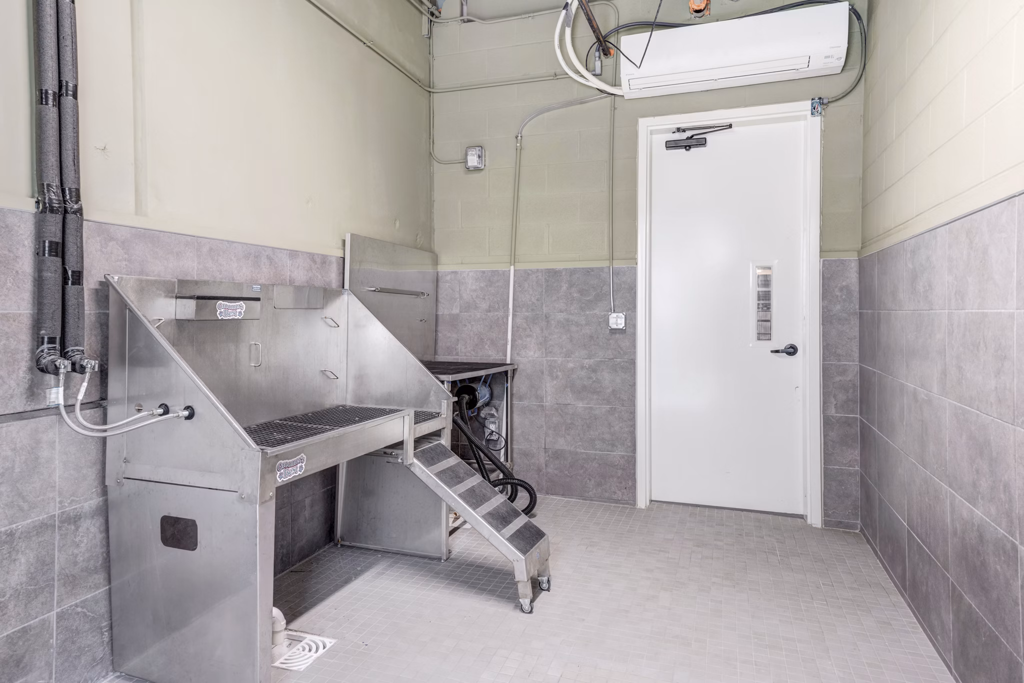 Modern dog wash station at Prospect Apartments: Pet-friendly amenity for luxury living