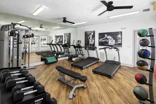 fitness center at Landings at Sweetwater Creek Apartments