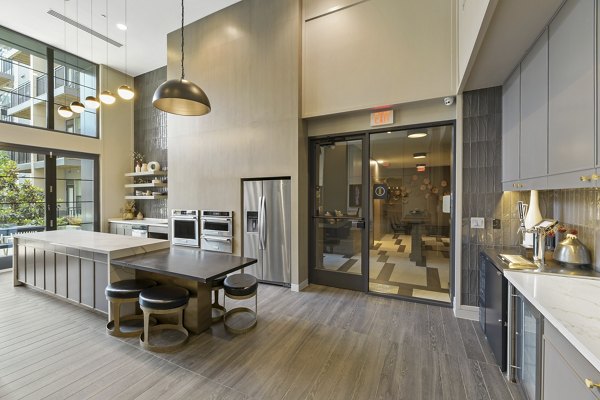 Clubhouse with modern amenities at The Ian Apartments, a Greystar luxury property