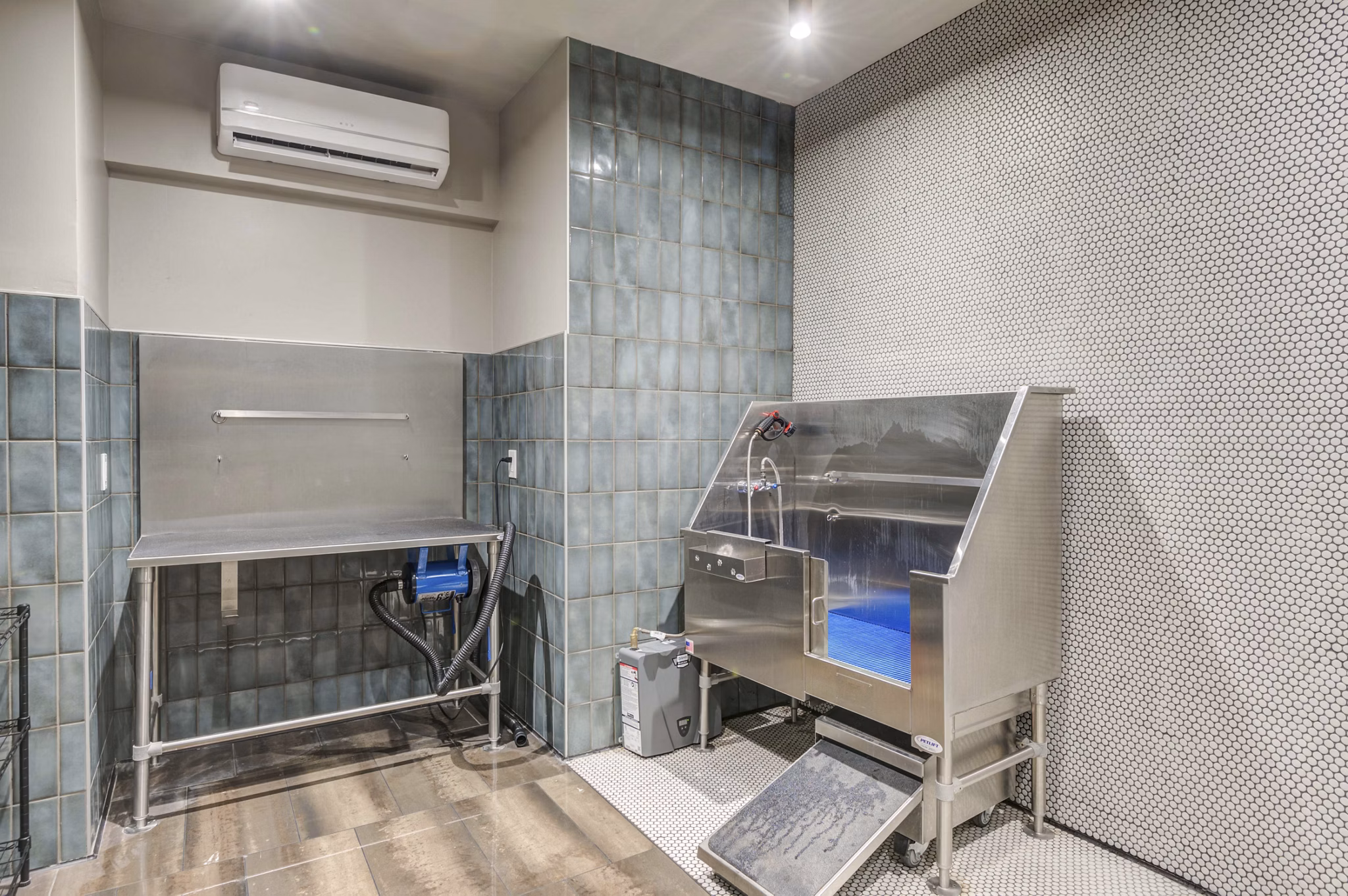 Convenient dog wash station at The Ian Apartments, a Greystar luxury community, perfect for pet owners