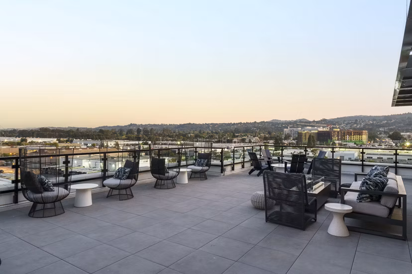 patio at One Adrian Apartments