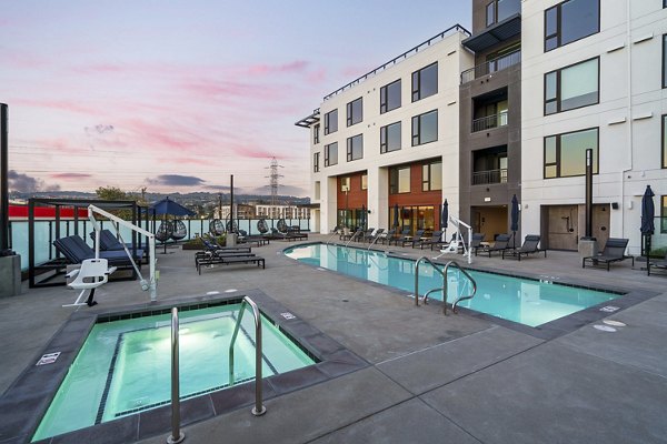 pool at One Adrian Apartments