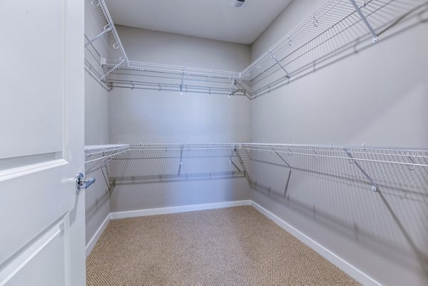 bedroom closet at TAlexan Mill District Apartments