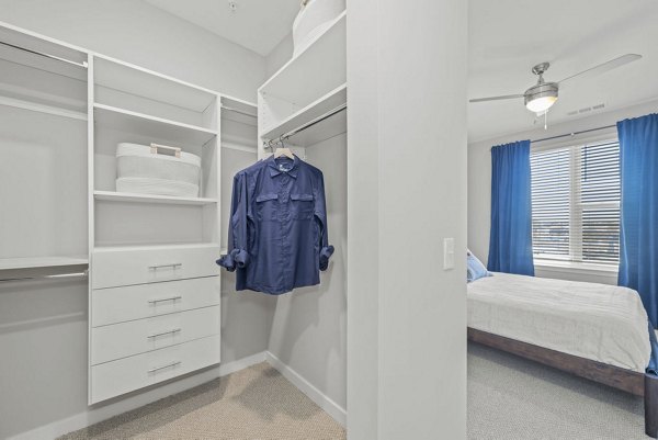 bedroom closet at TAlexan Mill District Apartments