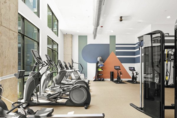 fitness center at Alexan Mill District Apartments 