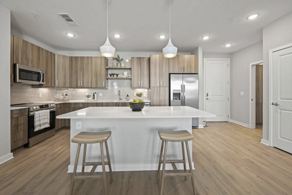 kitchen at Alexan Mill District Apartments