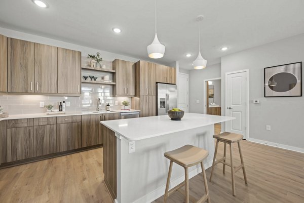 kitchen at Alexan Mill District Apartments 