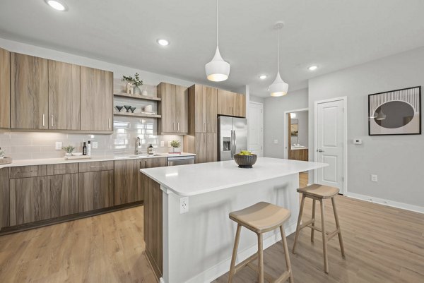 kitchen at Alexan Mill District Apartments